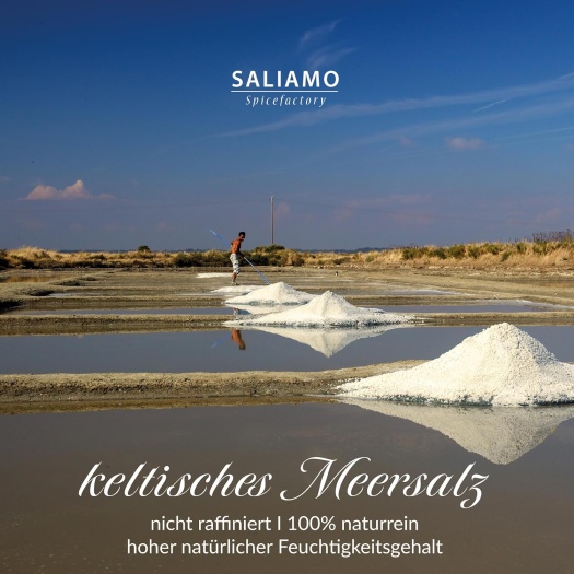 Preview: Saliamo | Graues Keltisches Meersalz | handgeschöpft | Meersalz grau aus Frankreich